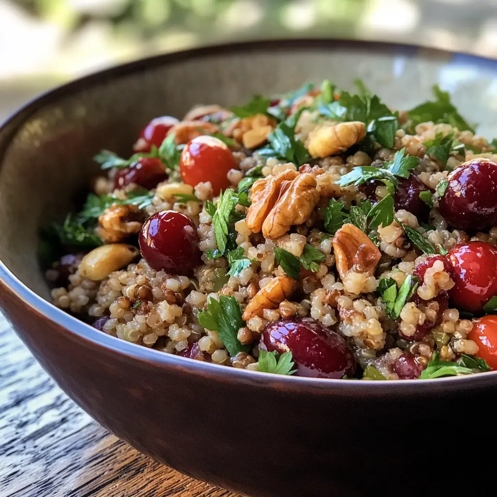 bulgur cherry walnut salad​